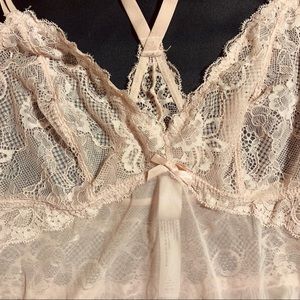 Baby Pink lace Baby Doll Lingerie Slip